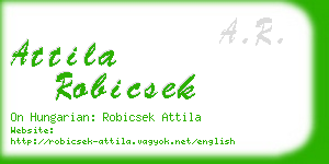 attila robicsek business card